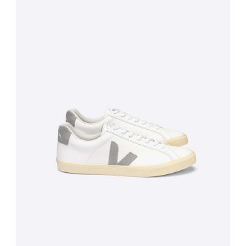 Veja ESPLAR CHROMEFREE Women's Sneakers White/Grey | NZ 611MQZ